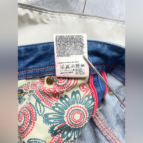 Diesel PREETO 32W Blue Jeans Flared Wide Leg Mens Faded Distressed Wash 00796 - Picture 11 of 14